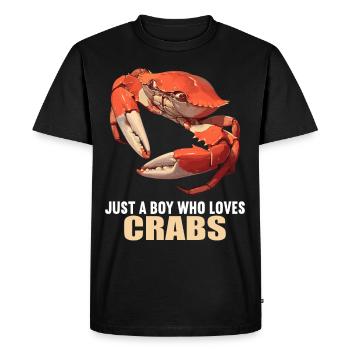 Crabe Crabe - T-shirt Premium bio Homme - noir - Devant - Nico (187cm)