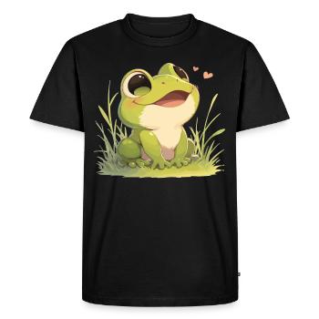 Frog Frogs - Men's Premium Organic T-Shirt - black - Front - Nico (187cm)