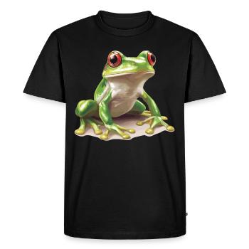 Frog Frogs - Men's Premium Organic T-Shirt - black - Front - Nico (187cm)