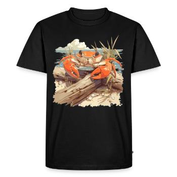 Crabe Crabe - T-shirt Premium bio Homme - noir - Devant - Nico (187cm)
