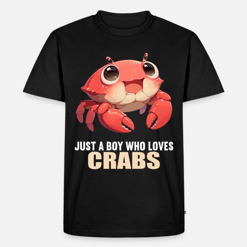 Krabbe Krabben - Männer Premium Bio T-Shirt - Schwarz