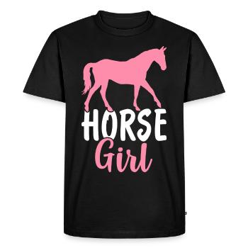 Cavalier Fille Cavalier Fille Campagne Cavalier - T-shirt Premium bio Homme - noir - Devant - Nico (187cm)