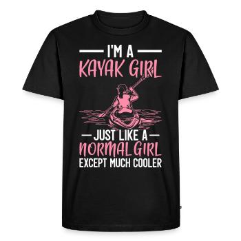 Kayaking Paddling Lovers Kayak Kayak Girl - Men's Premium Organic T-Shirt - black - Front - Nico (187cm)