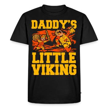 Le petit Viking de papa - T-shirt Premium bio Homme - noir - Devant - Nico (187cm)