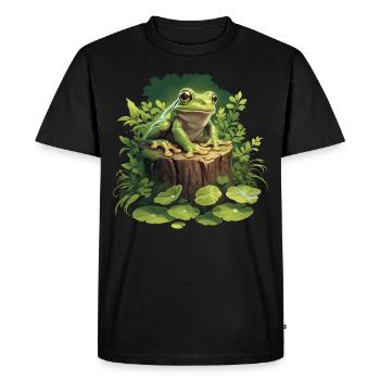 Frog Frogs - Men's Premium Organic T-Shirt - black - Front - Nico (187cm)