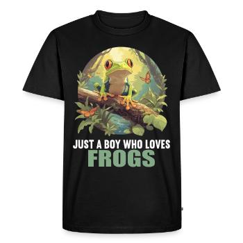Frog Frogs - Men's Premium Organic T-Shirt - black - Front - Nico (187cm)