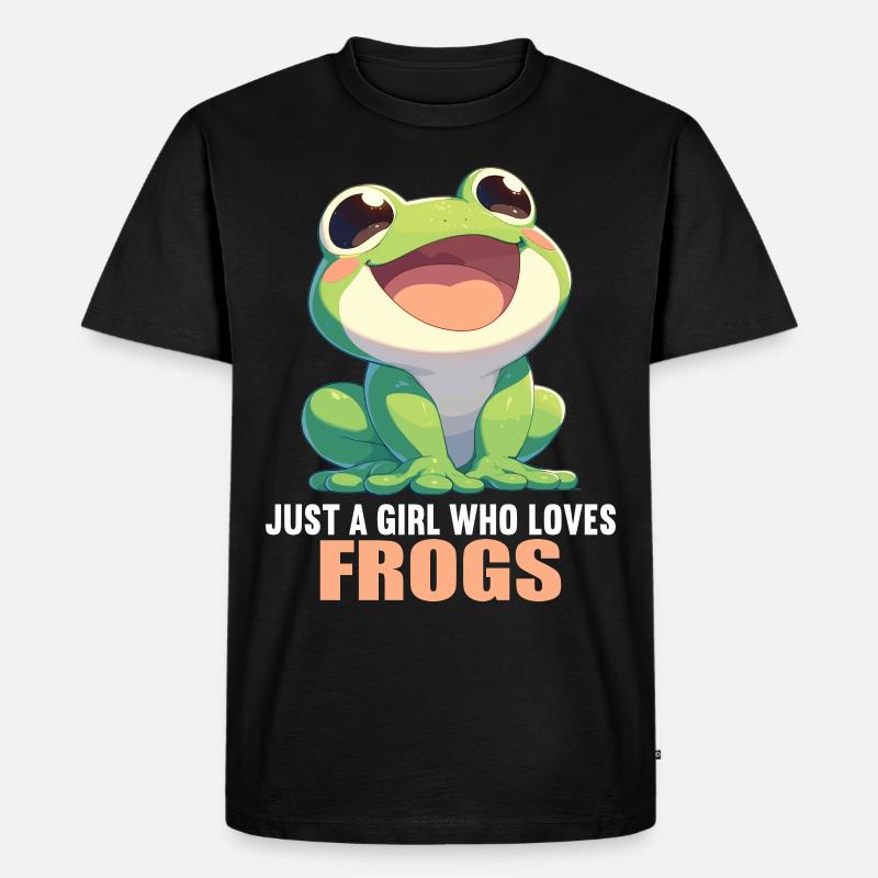Frosch Frösche - Männer Premium Bio T-Shirt - Schwarz
