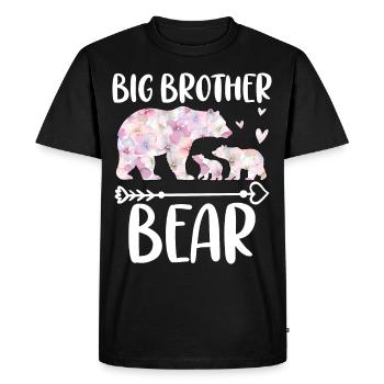 Big Brother Bear - Men's Premium Organic T-Shirt - black - Front - Nico (187cm)
