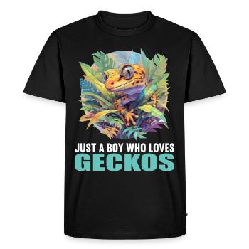 Geckos Geckos - T-shirt Premium bio Homme - noir - Devant - Nico (187cm)