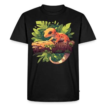 Geckos Geckos - T-shirt Premium bio Homme - noir - Devant - Nico (187cm)