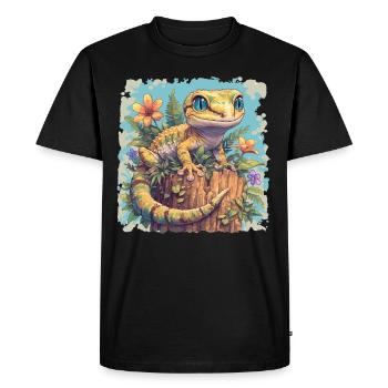 Geckos Geckos - T-shirt Premium bio Homme - noir - Devant - Nico (187cm)
