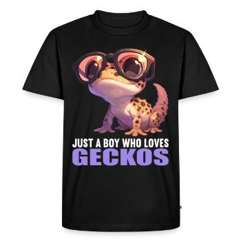 Geckos Geckos - T-shirt Premium bio Homme - noir - Devant - Nico (187cm)