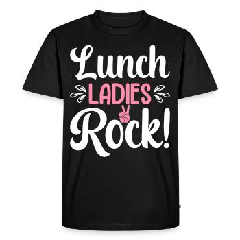 Déjeuner mesdames rock ! Femme de midi - T-shirt Premium bio Homme - noir - Devant - Nico (187cm)
