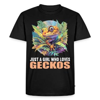 Geckos Geckos - T-shirt Premium bio Homme - noir - Devant - Nico (187cm)