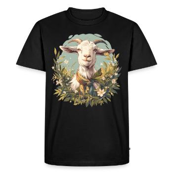 Chèvres chèvre - T-shirt Premium bio Homme - noir - Devant - Nico (187cm)