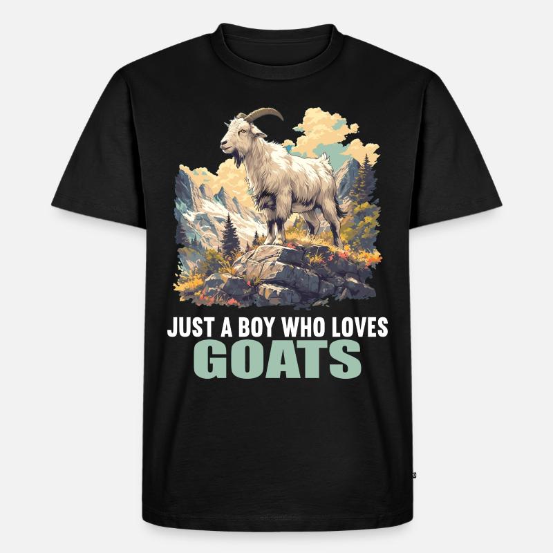 Ziegen Ziege - Männer Premium Bio T-Shirt - Schwarz