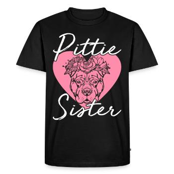 Pittie Sister Pitbull Amoureux des chiens Pittie Sister - T-shirt Premium bio Homme - noir - Devant - Nico (187cm)