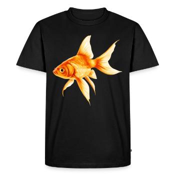 poisson rouge - T-shirt Premium bio Homme - noir - Devant - Nico (187cm)