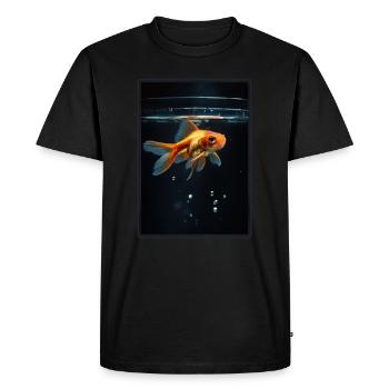 poisson rouge - T-shirt Premium bio Homme - noir - Devant - Nico (187cm)