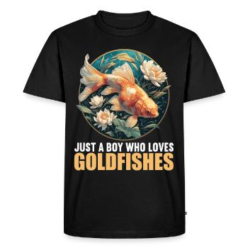 poisson rouge - T-shirt Premium bio Homme - noir - Devant - Nico (187cm)