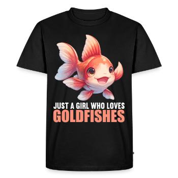 poisson rouge - T-shirt Premium bio Homme - noir - Devant - Nico (187cm)