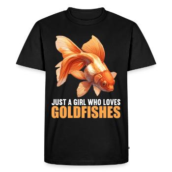 poisson rouge - T-shirt Premium bio Homme - noir - Devant - Nico (187cm)