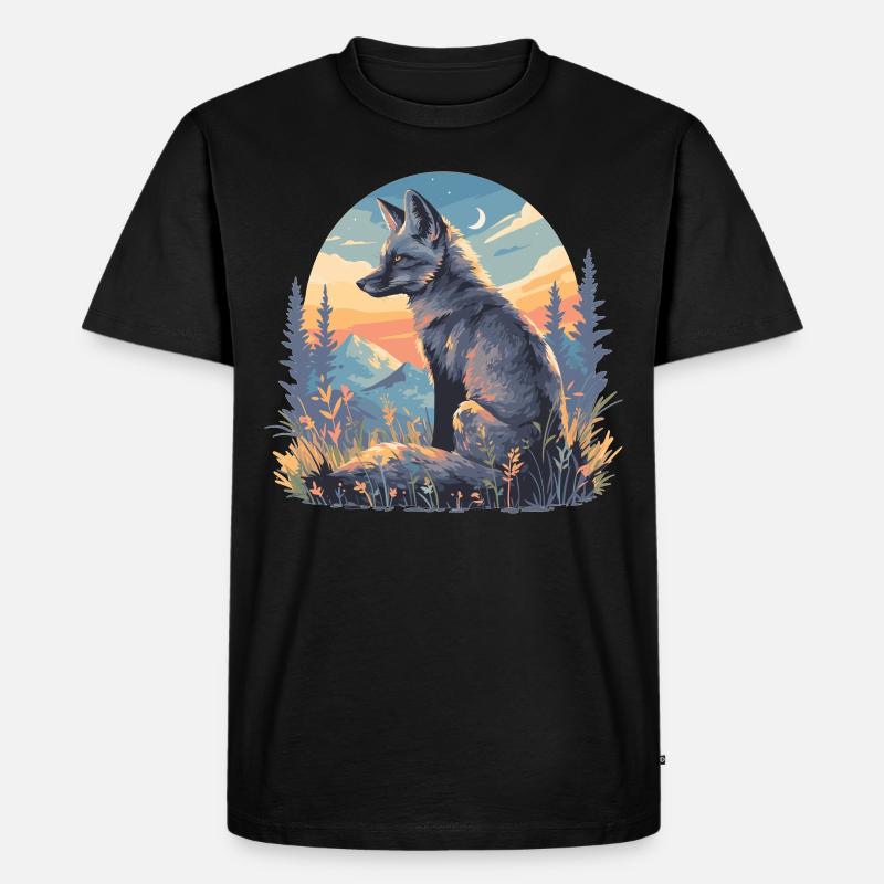 Graufüchse Graufuchs - Männer Premium Bio T-Shirt - Schwarz