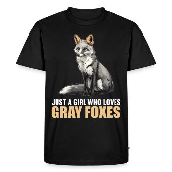 Gray foxes Gray fox - Men's Premium Organic T-Shirt - black - Front - Nico (187cm)