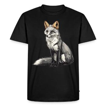 Gray foxes Gray fox - Men's Premium Organic T-Shirt - black - Front - Nico (187cm)