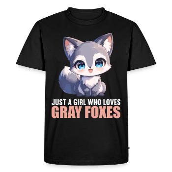 Gray Foxes Gray Fox - Men's Premium Organic T-Shirt - black - Front - Nico (187cm)