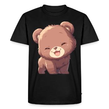 Grizzlis Ours grizzly - T-shirt Premium bio Homme - noir - Devant - Nico (187cm)