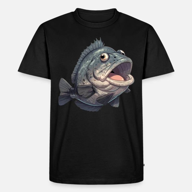 Zackenbarsche Zackenbarsch - Männer Premium Bio T-Shirt - Schwarz