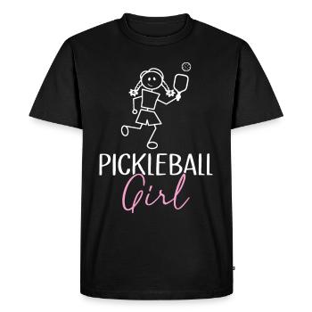 Pickleball Girl Pickle Ball Player - Men's Premium Organic T-Shirt - black - Front - Nico (187cm)