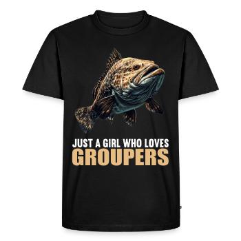 mérou mérou - T-shirt Premium bio Homme - noir - Devant - Nico (187cm)