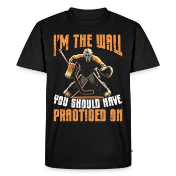 Gardien de but de hockey sur glace Gardien de but de hockey sur glace - T-shirt Premium bio Homme - noir - Devant - Nico (187cm)