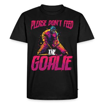 Gardien de but de hockey sur glace Gardien de but de hockey sur glace - T-shirt Premium bio Homme - noir - Devant - Nico (187cm)