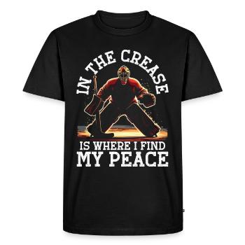 Gardien de but de hockey sur glace Gardien de but de hockey sur glace - T-shirt Premium bio Homme - noir - Devant - Nico (187cm)