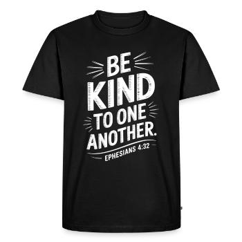 Be kind to one another - Ephesians 4:32 - Men's Premium Organic T-Shirt - black - Front - Nico (187cm)