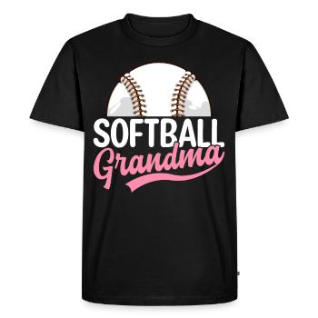 Mamie de softball - T-shirt Premium bio Homme - noir - Devant - Nico (187cm)