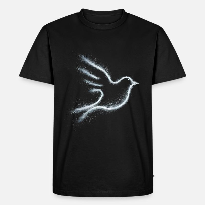 Vogel - Männer Premium Bio T-Shirt - Schwarz