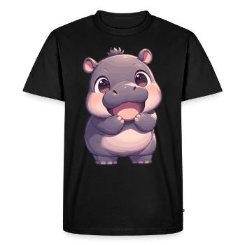 Hippopotamus Hippopotamus - Men's Premium Organic T-Shirt - black - Front - Nico (187cm)