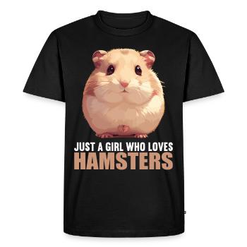 Hamster - T-shirt Premium bio Homme - noir - Devant - Nico (187cm)