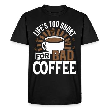 Café Culture Café infusé Barista maison - T-shirt Premium bio Homme - noir - Devant - Nico (187cm)