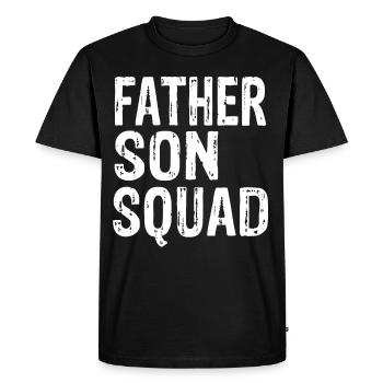 Father Son Squad - Men's Premium Organic T-Shirt - black - Front - Nico (187cm)