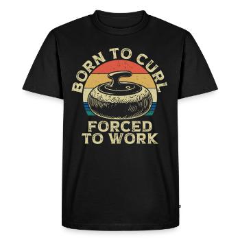 Curling, Curling, Curling, Curling, Curling - Men's Premium Organic T-Shirt - black - Front - Nico (187cm)