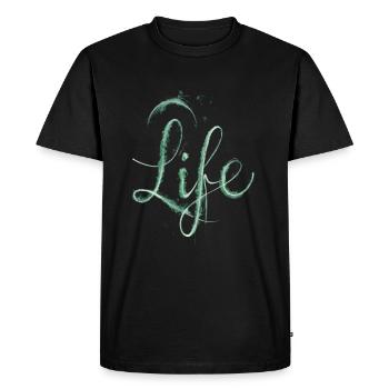 Vie Poussière Verte - T-shirt Premium bio Homme - noir - Devant - Nico (187cm)