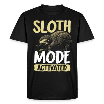 Mode paresseux : paresseux défectueux activé - T-shirt Premium bio Homme - noir - Devant - Nico (187cm)
