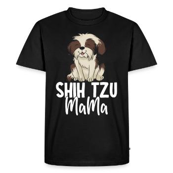 Shih Tzu Maman Chien Maman - T-shirt Premium bio Homme - noir - Devant - Nico (187cm)