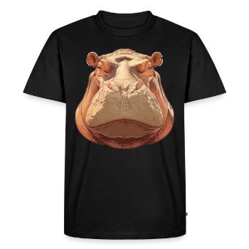 Hippopotamus Hippopotamus - Men's Premium Organic T-Shirt - black - Front - Nico (187cm)