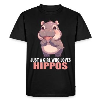Hippopotamus Hippopotamus - Men's Premium Organic T-Shirt - black - Front - Nico (187cm)
